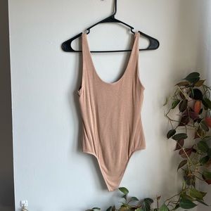 Aritzia Babaton Nude Thong Bodysuit
